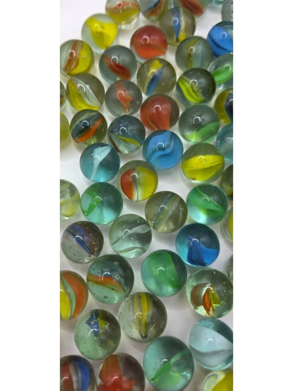 Lot Of Vintage 1940's 50s Swirl Cat Eye Glass Marbles Shooters Estate